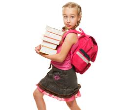 Girl carrying books